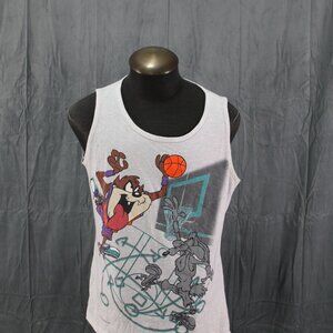 Vintage Graphic Tank Top - Taz Basketball Play to Max - Men's Large